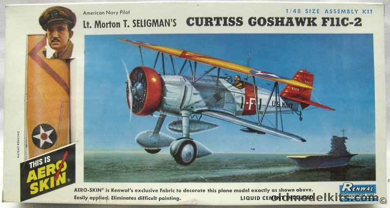 Renwal 1/48 Curtiss Goshawk F11C-2 Aeroskin - USS Saratoga (F11C2), 282-149 plastic model kit